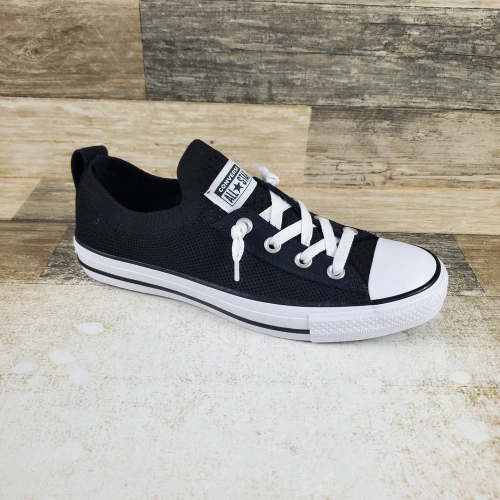 Converse Chuck Taylor All Star Shoreline Womens Shoes Sz 8 Black White Sneakers